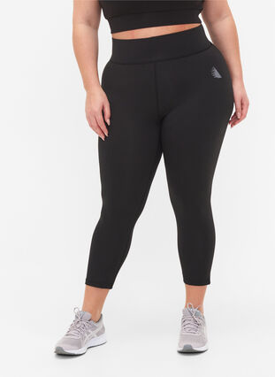 Tettsittende capribukser til trening, Black, Model image number 0