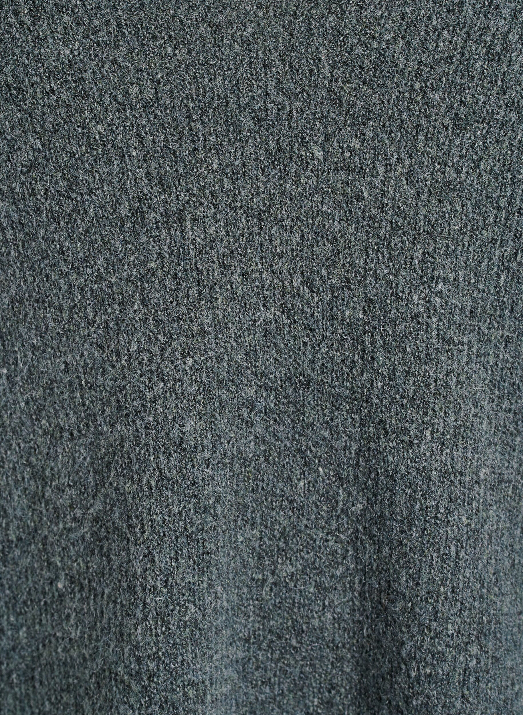 Zizzi Strikkebluse med V-hals og raglanermer, Gr&oslash;nn, Packshot image number 2