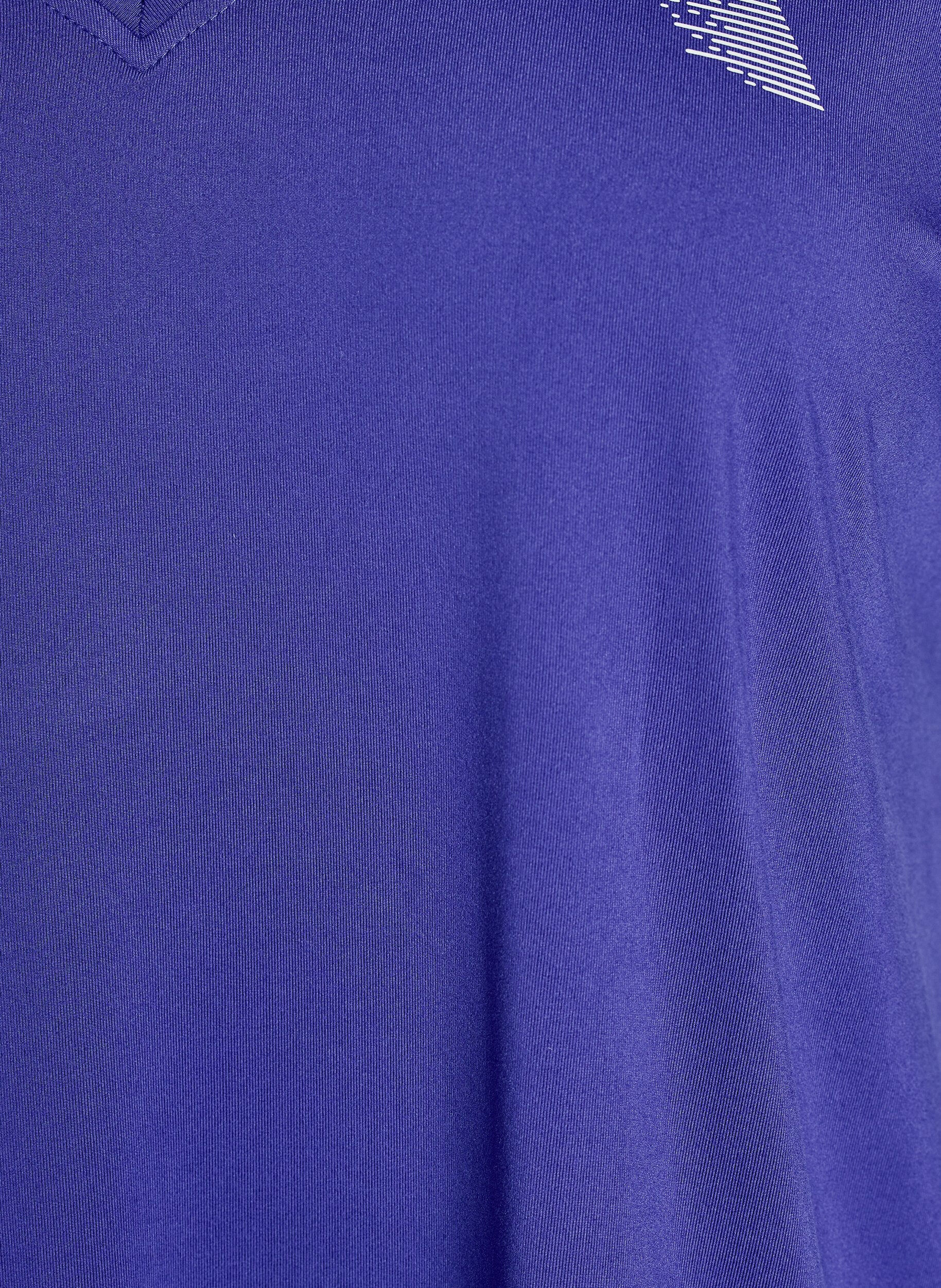 Zizzi L&oslash;stsittende trenings-t-skjorte med v-hals, Lilla, Packshot image number 2