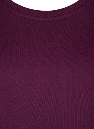 Bluse med lange ermer og dekorative perler, Purple Melange, Packshot image number 2