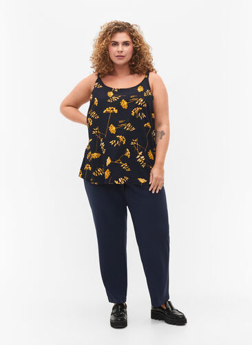 FLASH - Topp med mønster, Night Sky Yellow AOP, Model image number 2