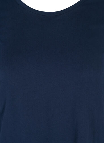 Basis t-skjorte med 3/4-ermer, Navy Blazer, Packshot image number 2