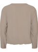 Bluse med ballongsilhuett og V-hals, Beige, Packshot image number 1