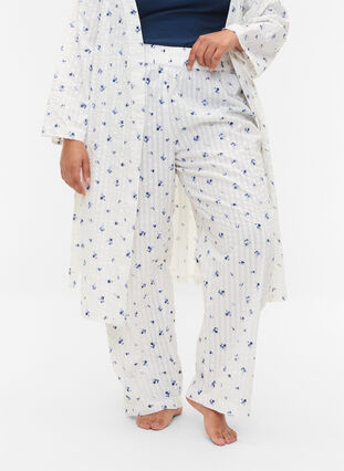 Blomstrete pysjamasbukser i bomull, Snow White AOP, Model image number 2