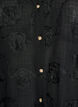 Short-sleeved shirt blouse with a 3D flower effect, Black, Packshot image number 2