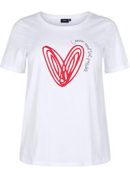 Bomulls-t-skjorte med motiv, Bright W. w. Heart