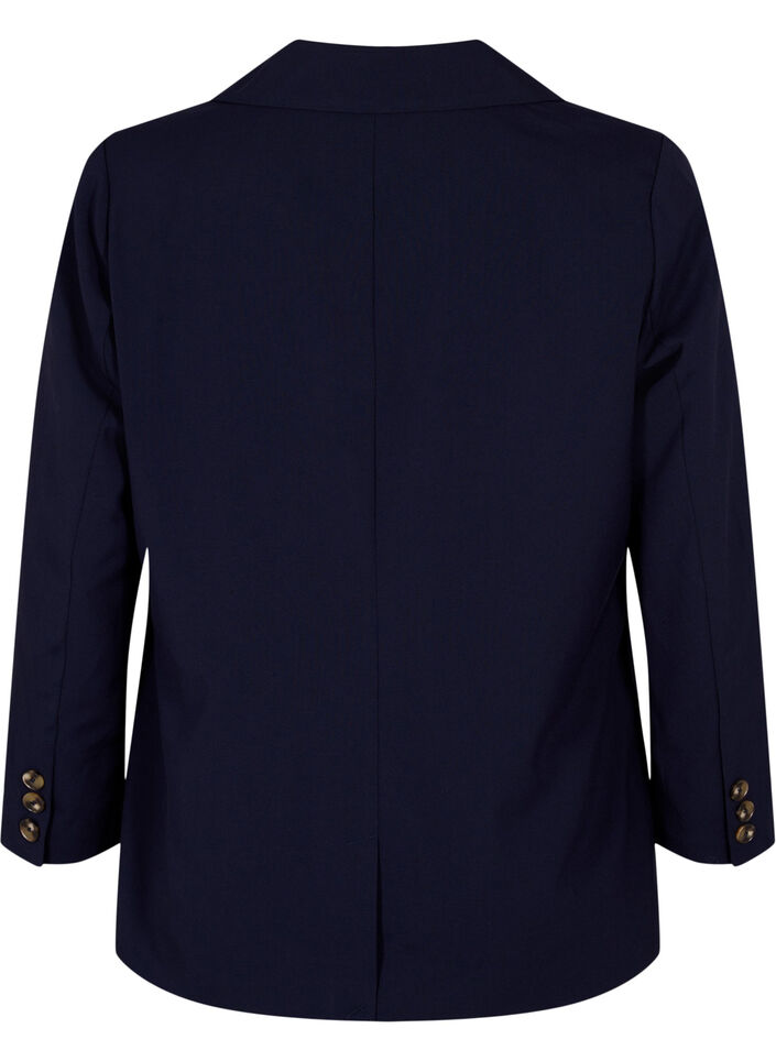 Klassisk blazer med knappelukking, Night Sky, Packshot image number 1