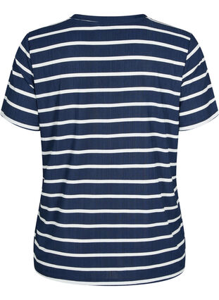 FLASH - Mønstret T-skjorte med V-hals, Night Sky Stripe, Packshot image number 1