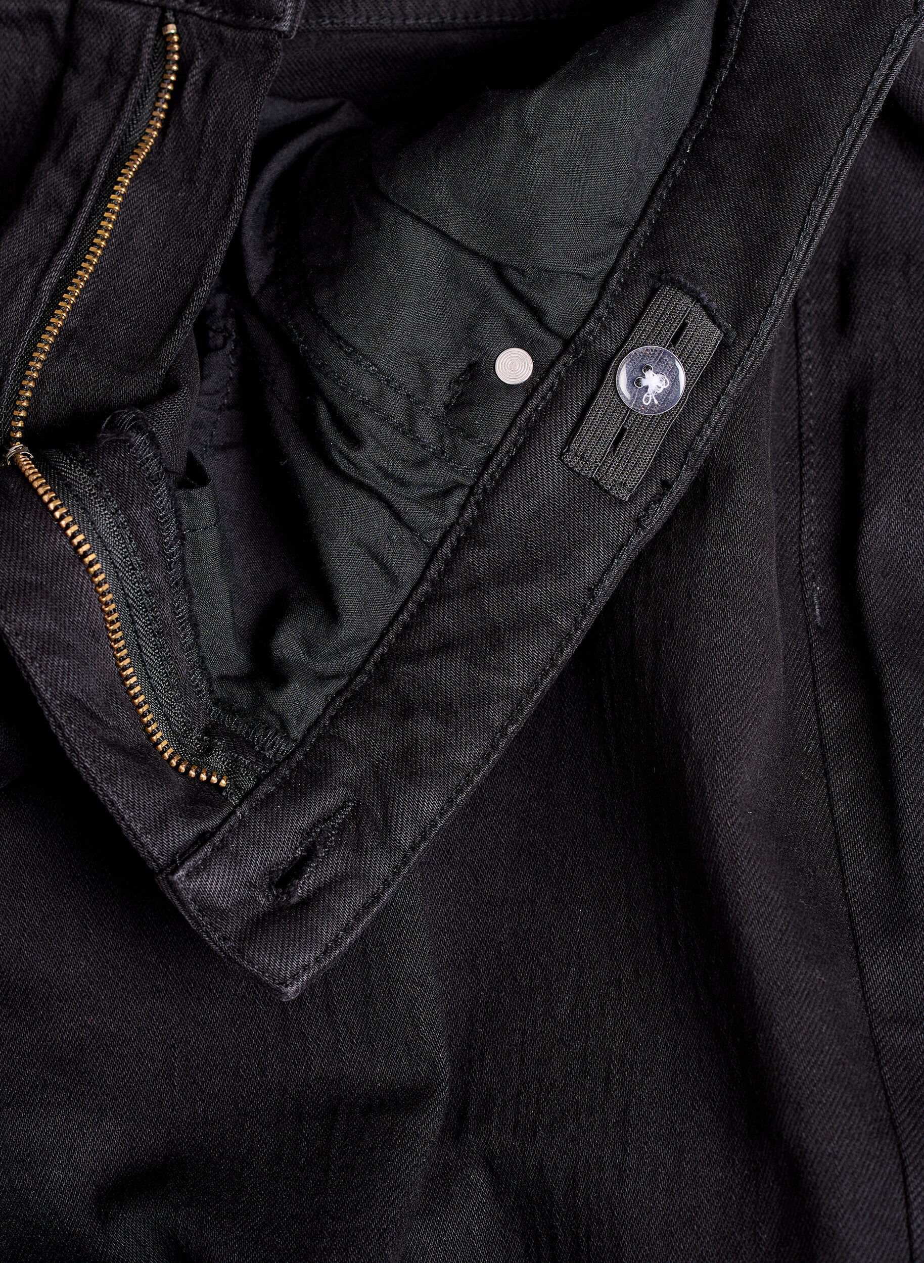 Zizzi Jeans med vide ben og h&oslash;y midje, Svart, Packshot image number 3