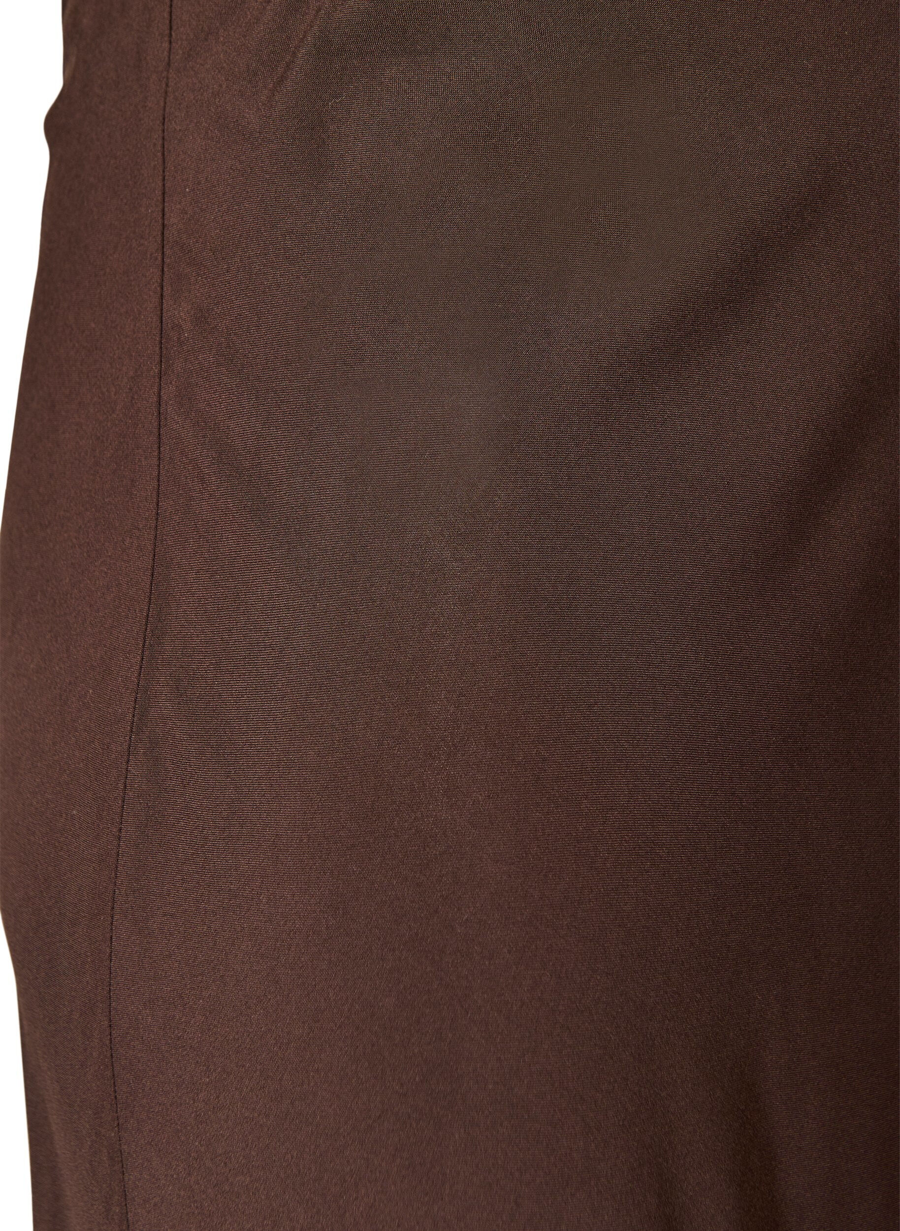 ZizziViskoseskj&oslash;rt med elastisk midje, Brun, Packshot image number 2