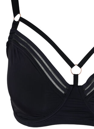 Full cover BH med stringdetaljer, Black, Packshot image number 2