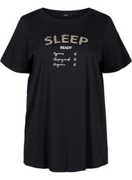 Oversized T-skjorte i økologisk bomull, Black Sleep