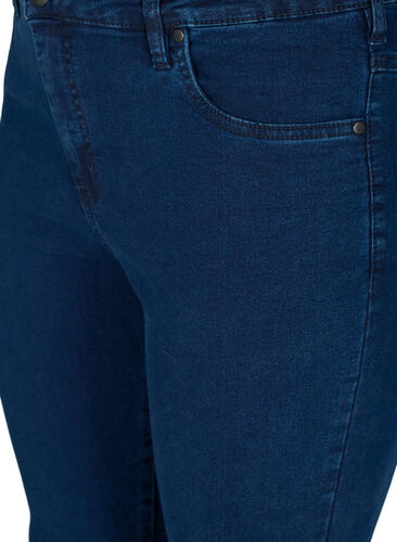 Super slim Amy jeans med høyt liv, Dark blue, Packshot image number 2