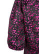 Knelang kjole med broderte blomster, Black Pink Flower, Packshot image number 3
