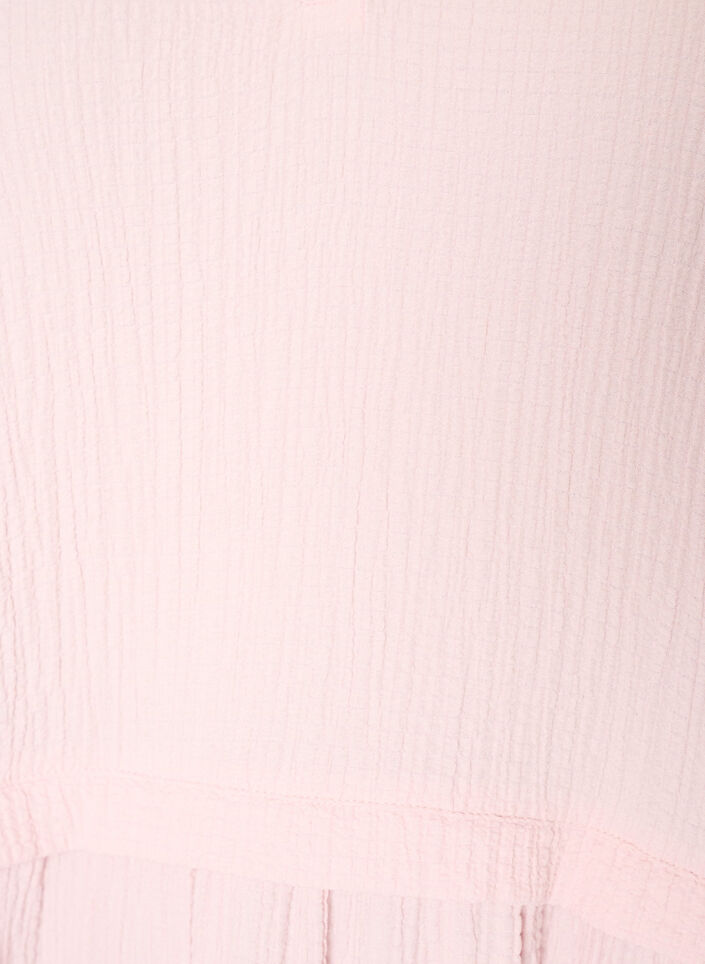 Tunika med kr&oslash;llete tekstur og 1/2 ermer, Rosa, Packshot image number 2