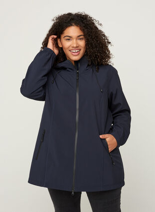 Zizzi Softshelljakke, Night Sky, Model image number 0