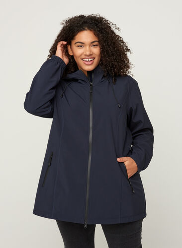 Zizzi Softshelljakke, Night Sky, Model image number 0