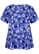 FLASH - Bluse med korte ermer og trykk, Amparo Blue Flower, Packshot image number 0