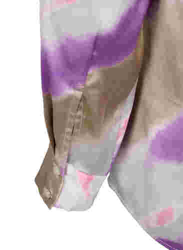 Fargerik skjorte i satinlook, Watercolor, Packshot image number 3