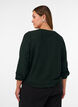 Bluse med vertikal struktur og glittertr&aring;d, Gr&oslash;nn, Model image number 2
