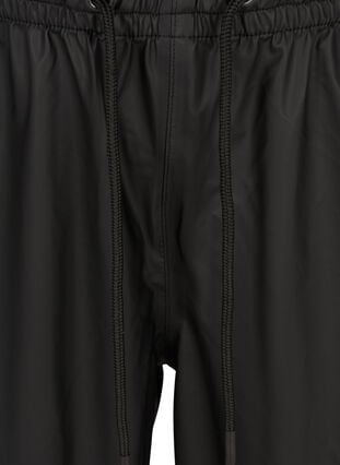 Zizzi Regnsbukser med strikk og knyting, Black, Packshot image number 2