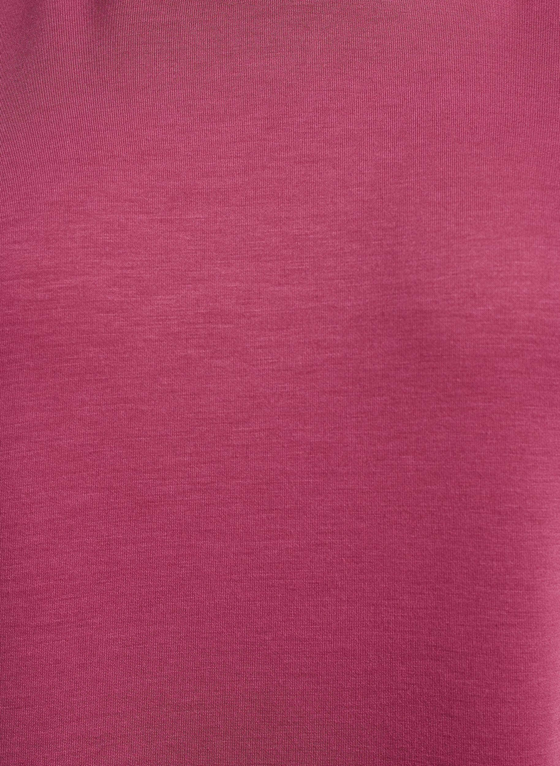 Zizzi Kort hettegenserkjole med kengurulomme, Rosa, Packshot image number 2