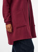 Lang hettegenser-cardigan med glidel&aring;s, R&oslash;d, Model image number 3