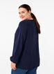 Langermet bluse med struktur, Navy Blazer, Model image number 1