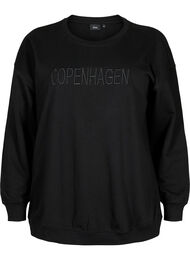 Genser med brodert tekst, Black Copenhagen 