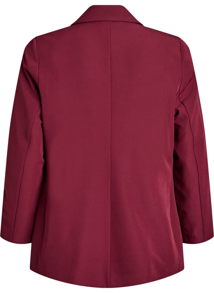 Klassisk blazer med knappelukking, Rød, Packshot