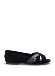 Ballerinasko med spiss tå og bred passform, Black