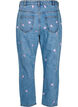 Mille mom-fit jeans med broderi, Blå, Packshot image number 1