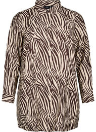 Lang skjorte med sebramønster, Zebra Brown
