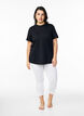Basisleggings i viskose med 3/4-lengde, Hvit, Model image number 1