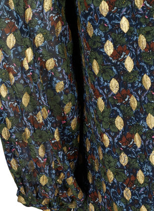 Mønstrete tunika med V-hals og knapper, Flower AOP, Packshot image number 3