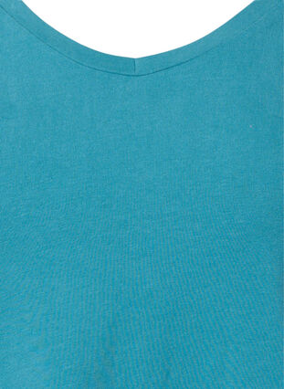 Ensfarget basis T-skjorte i bomull, Brittany Blue, Packshot image number 2