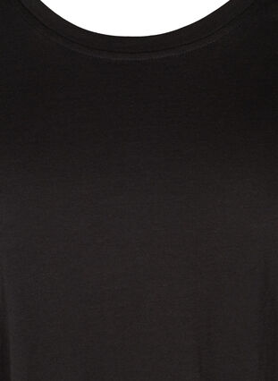 Kortermet T-skjorte med justerbar bunn, Black, Packshot image number 2