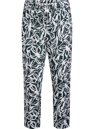 Zizzi Bukser i viskose med høy midje, Grønn, Packshot image number 0