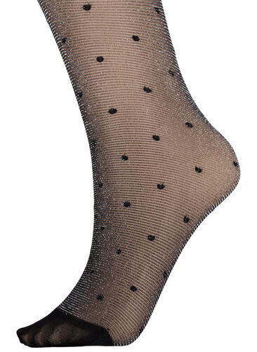 Tights i 30 denier med prikker, Black, Packshot image number 1