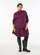 Strikkebluse med høy hals, Mørk Bordeaux, Model image number 1