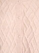 Kabelstrikket cardigan med perleknapper, Beige, Packshot image number 2