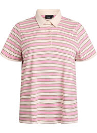 Stripete poloskjorte med korte ermer, Bubblegum Stripe