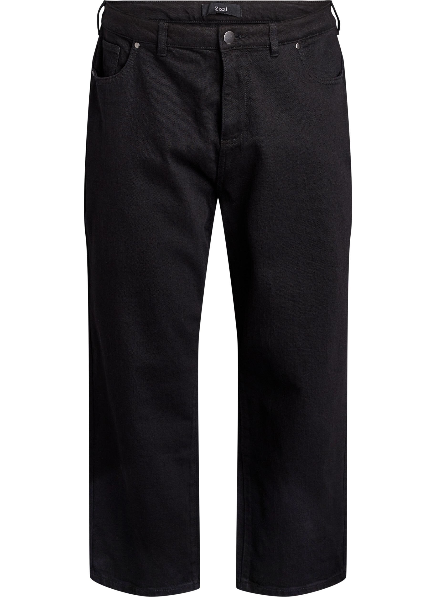 L&oslash;se jeans med avkortet lengde