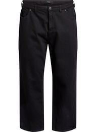 L&oslash;se jeans med avkortet lengde, Svart