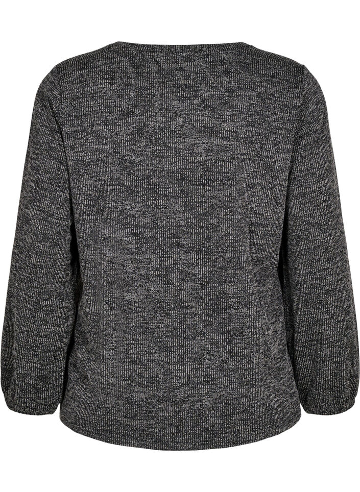 FLASH - Jerseybluse med lange ermer, Grå, Packshot image number 1