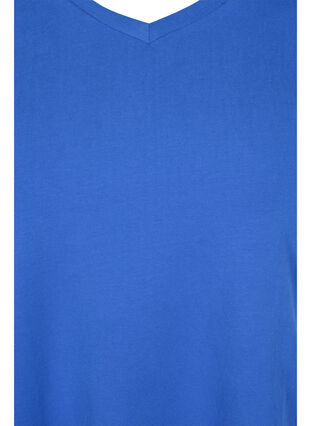 Basis T-skjorte med V-hals, Dazzling Blue, Packshot image number 2