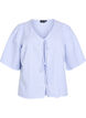 FLASH - Stripete bluse med sløyfer, Blå, Packshot image number 0