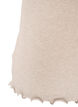Ribbet topp med blondedetalj, Beige, Packshot image number 3