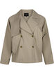 Kort trenchcoat med trykknapplukking, Coriander, Packshot image number 0