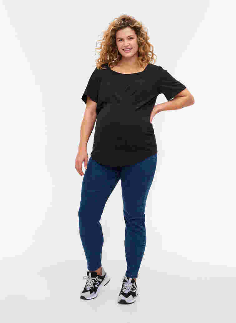 T-skjorte til gravide i bomull, Black, Model image number 3